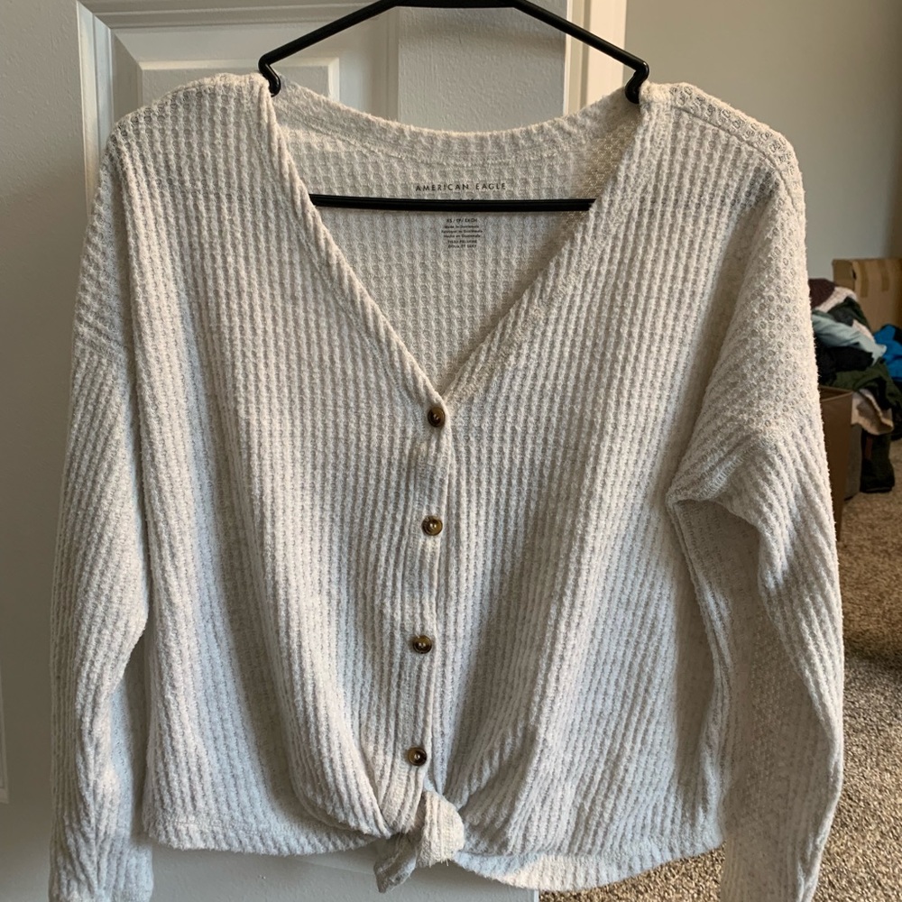 American Eagle waffle knit sweater